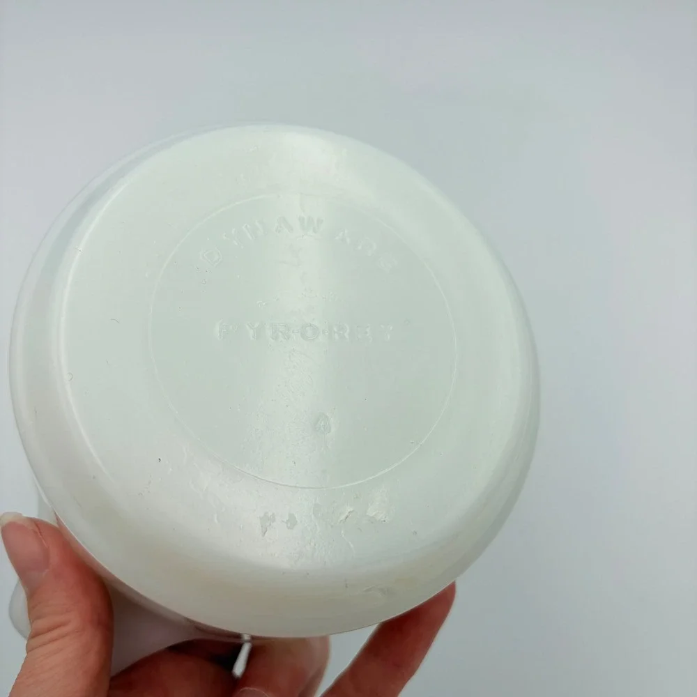 Pyrorey Brown Floral Milk Glass Small Round Casserole Dish
